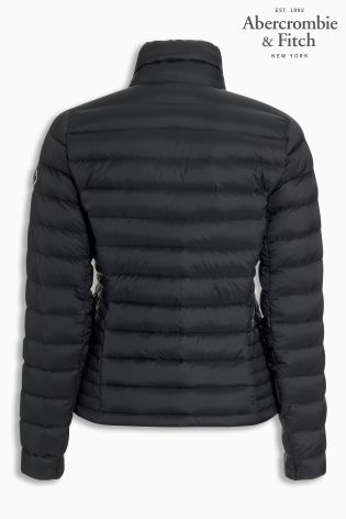 Black Abercrombie & Fitch Down Series Lightweight Puffer Jacket